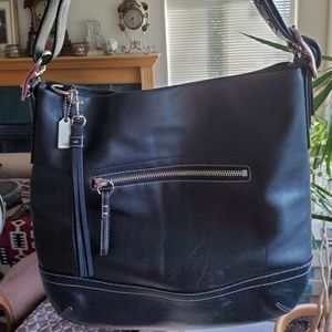 Coach Black Leather hobo shoulder bag